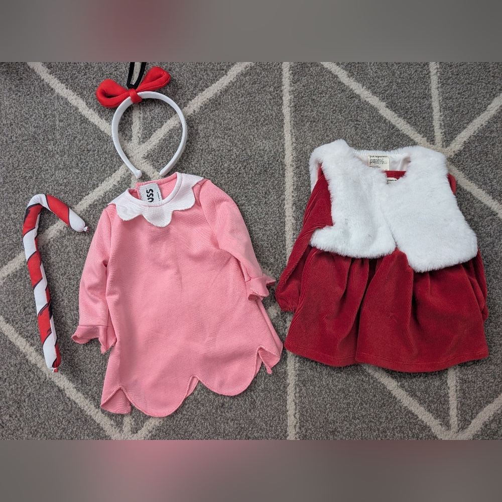 Christmas Baby Girl Dress Bundle 0-3‎ Months